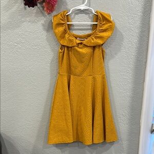 Girls mustard yellow dress
